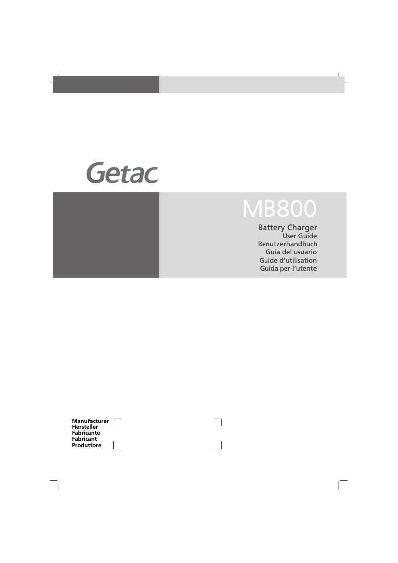 Page 1 of the manual Quick Start Guide Getac S410