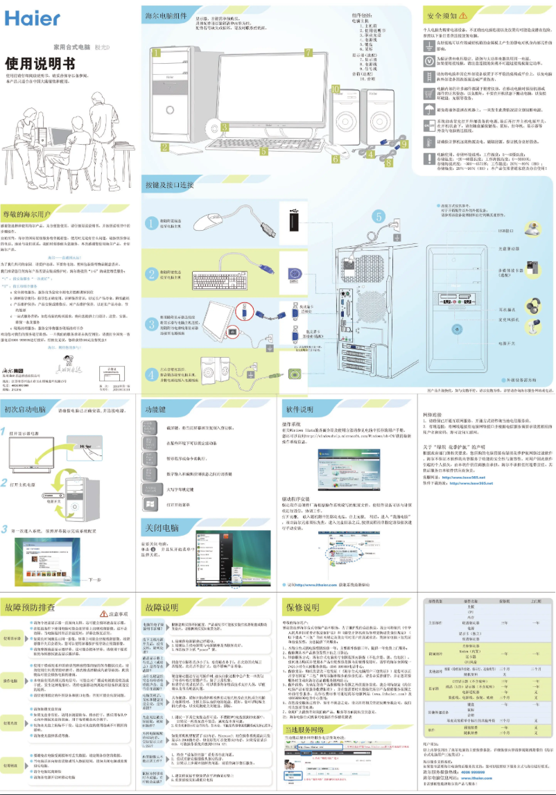 Page 1 de la notice Manuel utilisateur Haier D2-C606