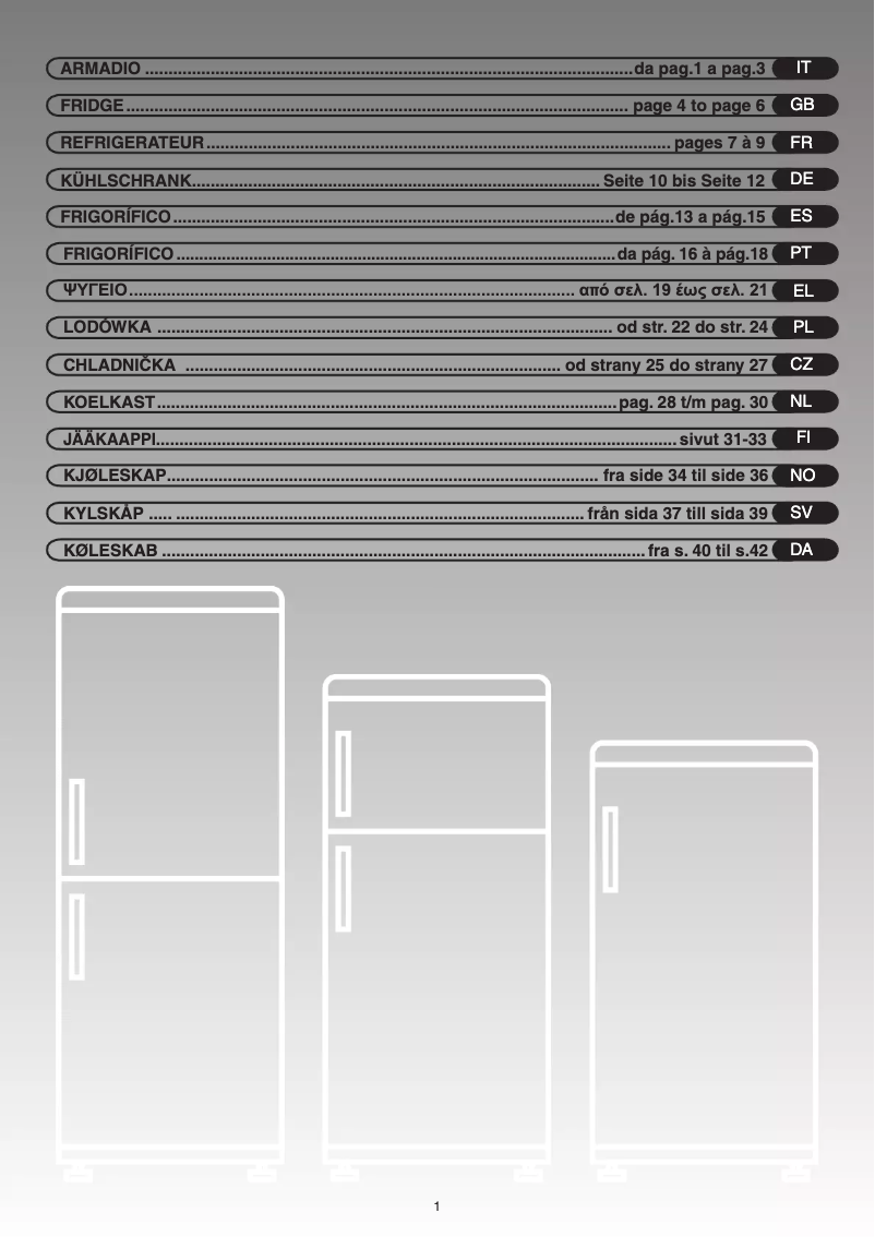 Page 1 of the manual User Manual Candy FRCFO3350A