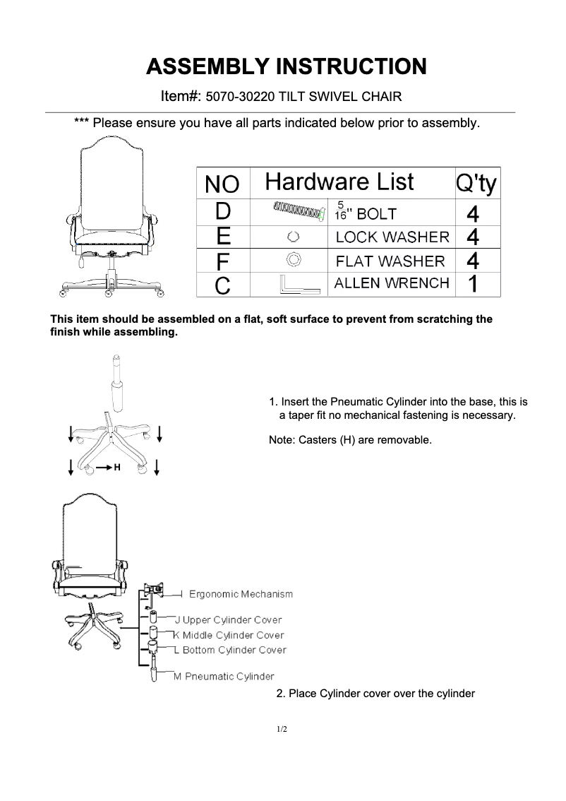 Page 1 de la notice Manuel utilisateur Hooker 5070-30220
