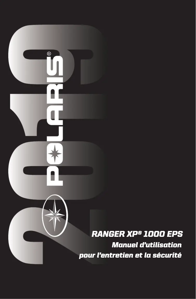 Page 1 de la notice Manuel utilisateur Polaris Ranger XP 1000 EPS (2019)