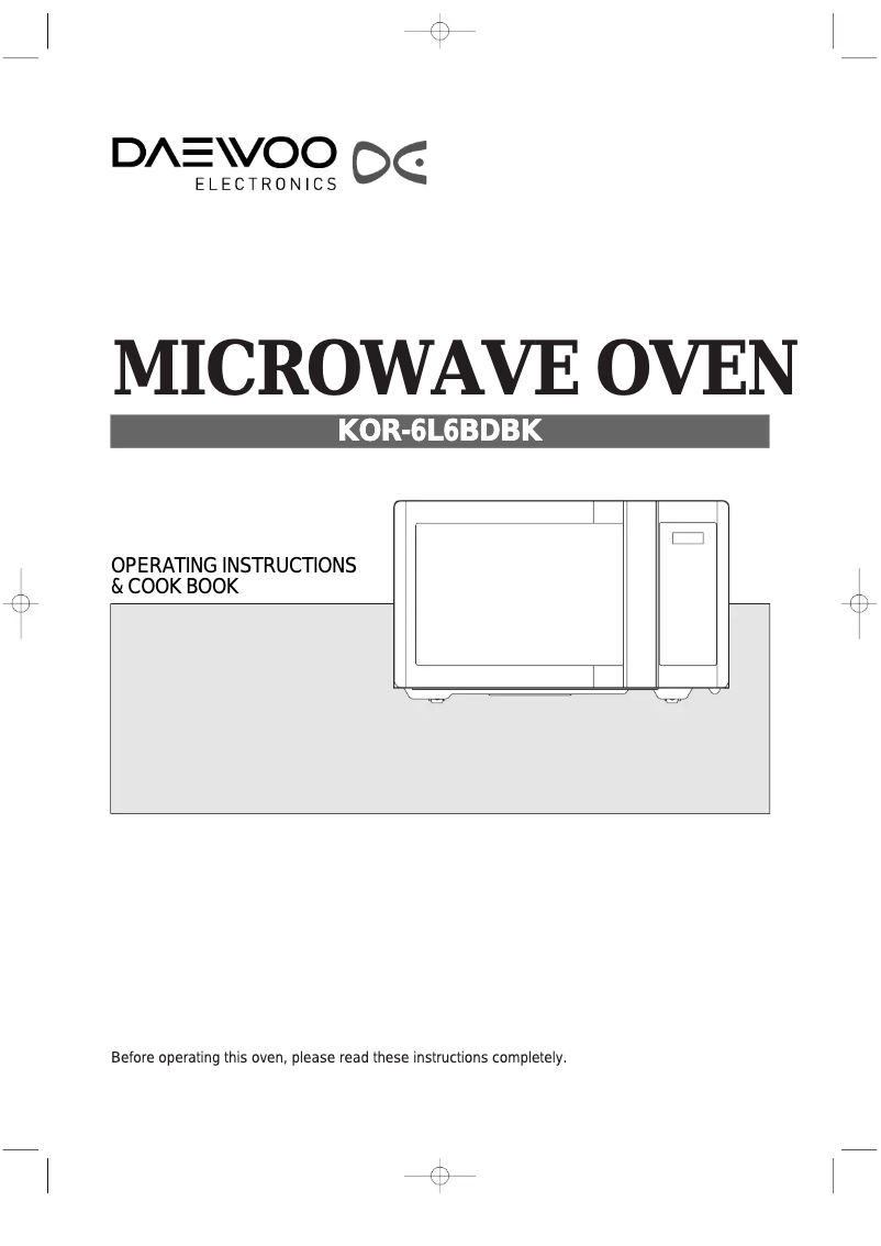 Page 1 de la notice Manuel utilisateur Daewoo KOR-6L6BDBK