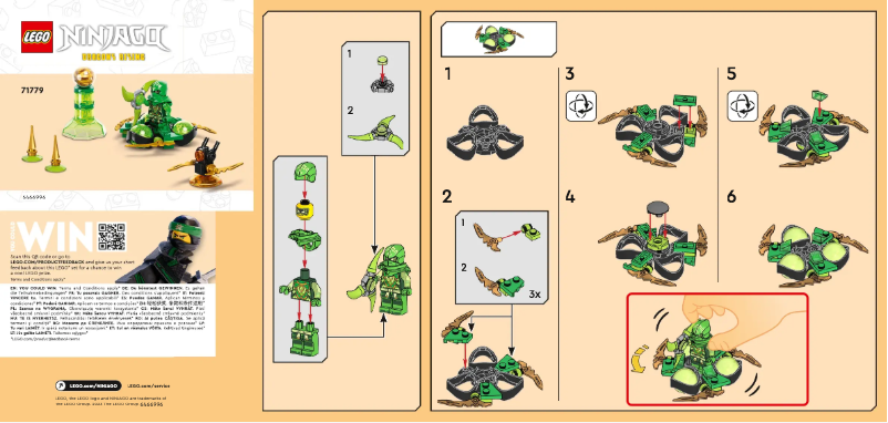 Page 1 de la notice Manuel utilisateur Lego Ninjago 71779
