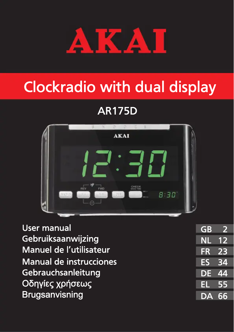 Page 1 de la notice Manuel utilisateur AKAI AR175D