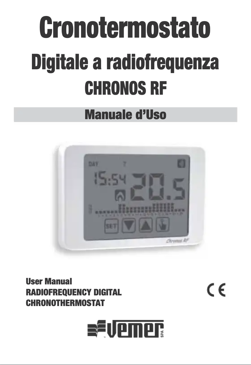 Page 1 de la notice Manuel utilisateur Vemer Chronos RF