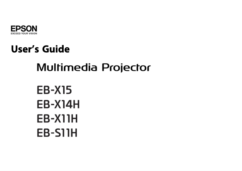 Página 1 del manual Manual de usuario Epson EB-X14H