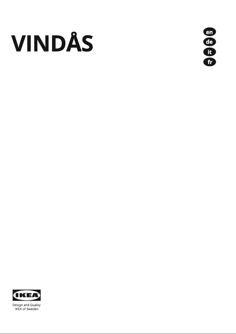 Page 1 de la notice Manuel utilisateur Ikea VINDÅS 305.680.67