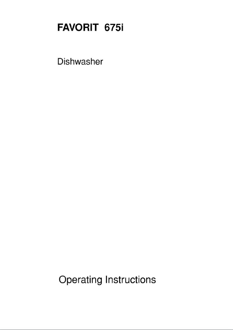 Page 1 de la notice Manuel utilisateur AEG Favorit 675I M