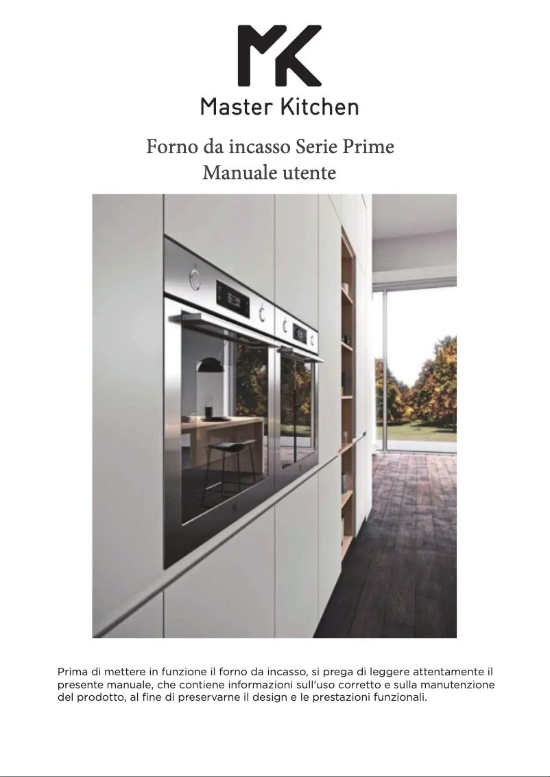 Page 1 de la notice Manuel utilisateur Master Kitchen MKO 1006-PR M P XS