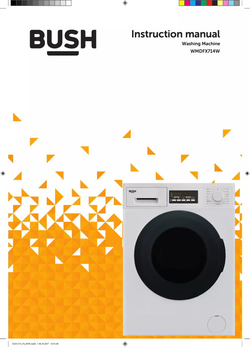 Page 1 de la notice Manuel utilisateur Bush WMDFX714W