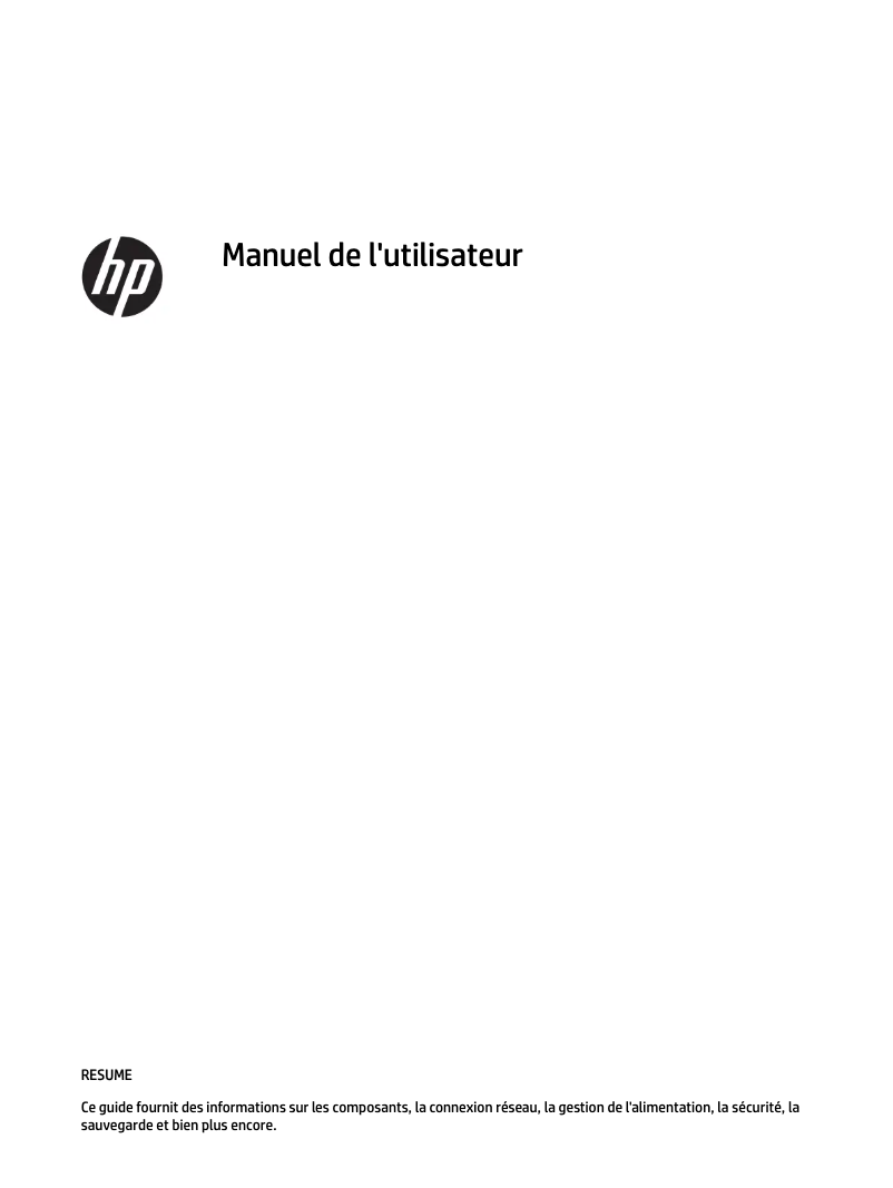 Page n°1 - Manuel utilisateur HP ENVY 16