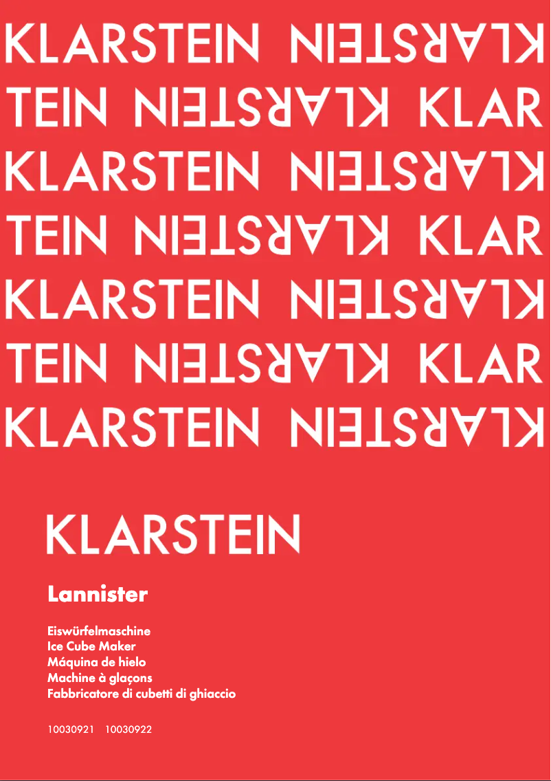 Page 1 de la notice Manuel utilisateur Klarstein Lannister 10030922