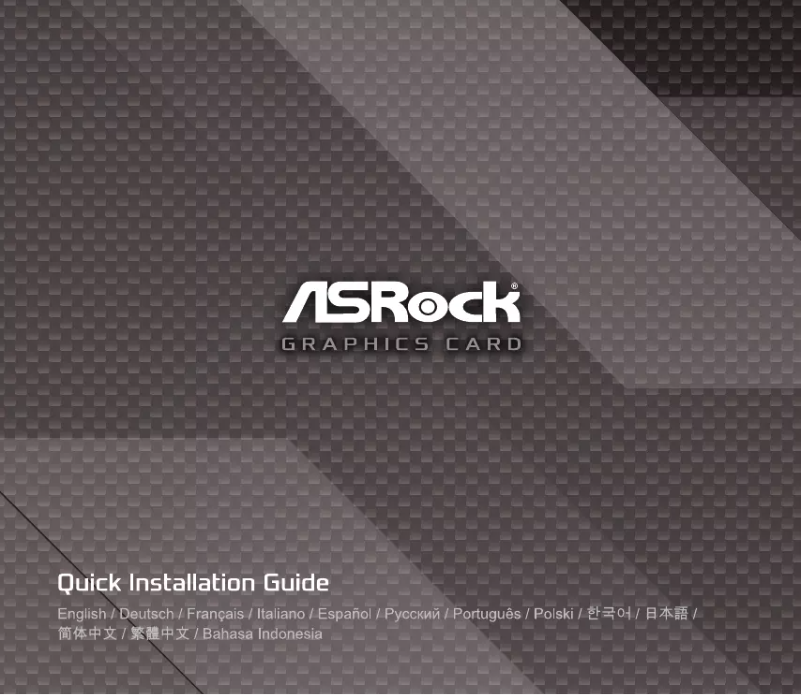 Página 1 del manual Manual de usuario Asrock Intel Arc A310 Low Profile 4GB