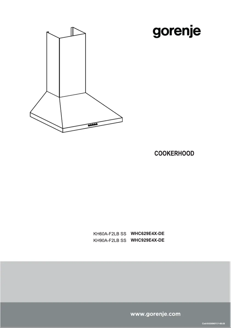 Página 1 del manual Guía de instalación Gorenje WHC629E4X
