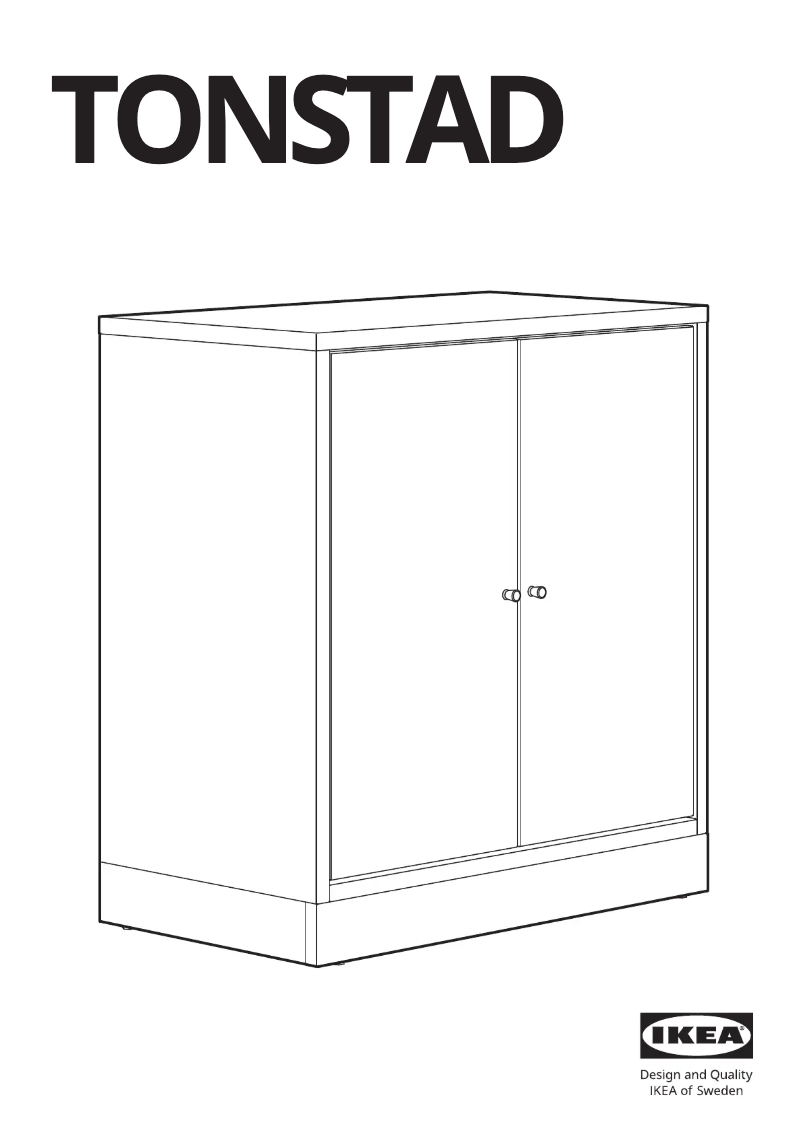 Page 1 de la notice Manuel utilisateur Ikea TONSTAD 705.099.95