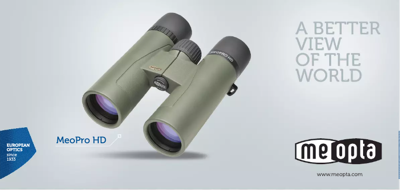 Page 1 of the manual User Manual Meopta MeoPro 8x56 HD