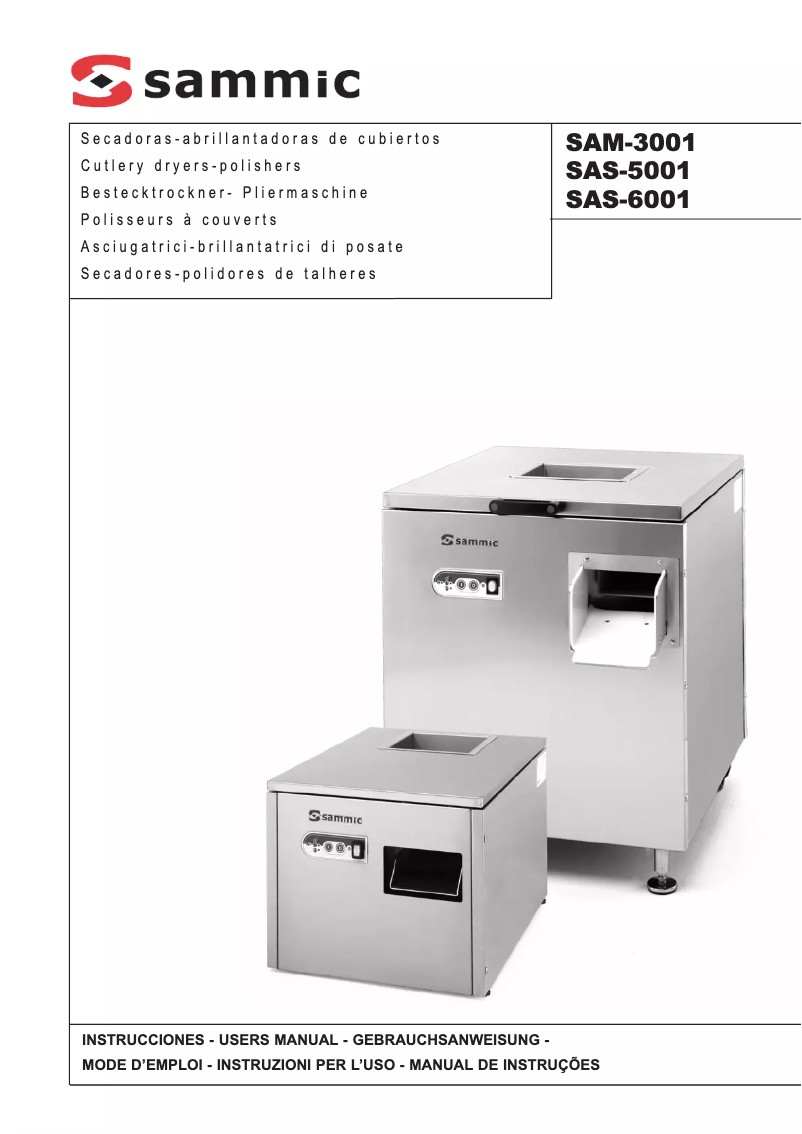 Page 1 de la notice Manuel utilisateur Sammic SAS-5001