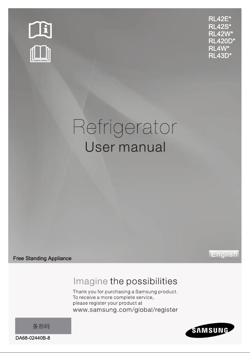 Página 1 del manual Manual de usuario Samsung RL43DGSW
