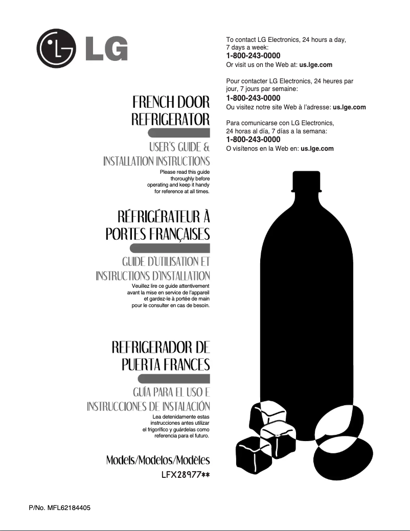 Page 1 de la notice Manuel utilisateur LG LFX28977SB