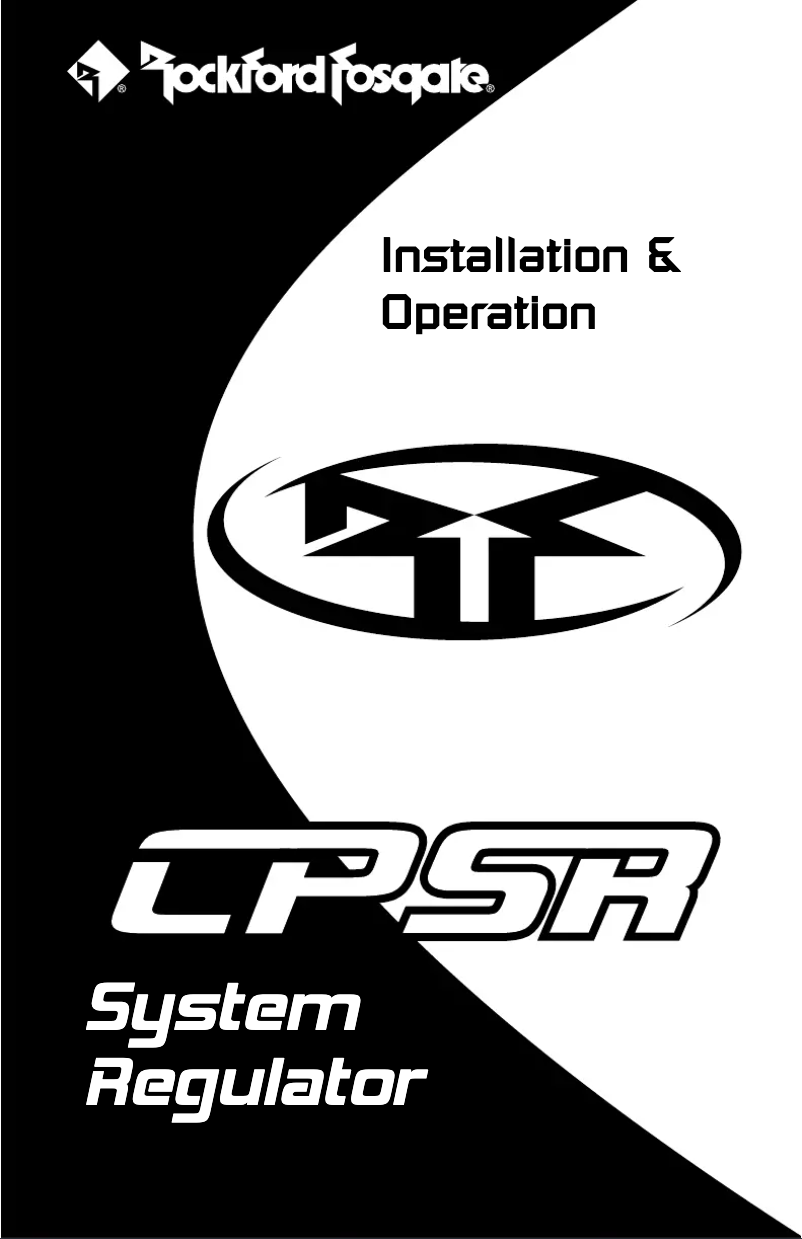 Page 1 of the manual User Manual Rockford Fosgate CPSR