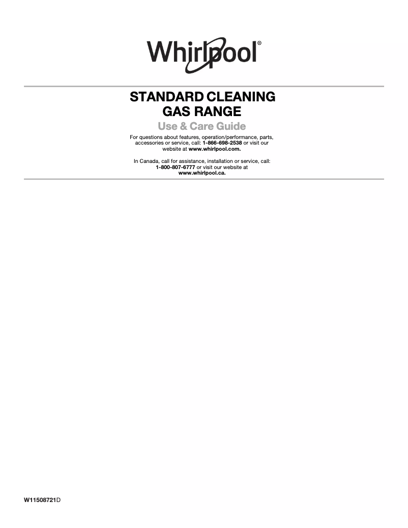 Page 1 de la notice Manuel utilisateur Whirlpool WFG505M0M