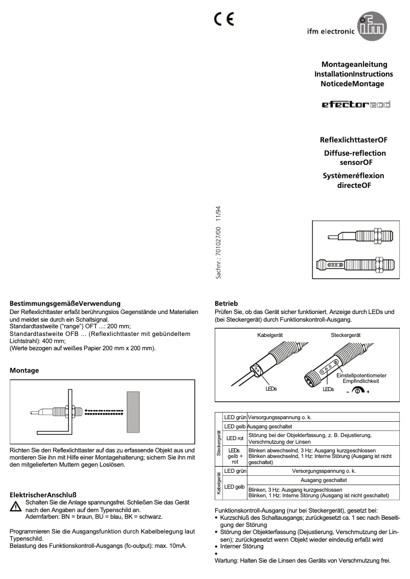 Page 1 de la notice Manuel utilisateur IFM OF5048