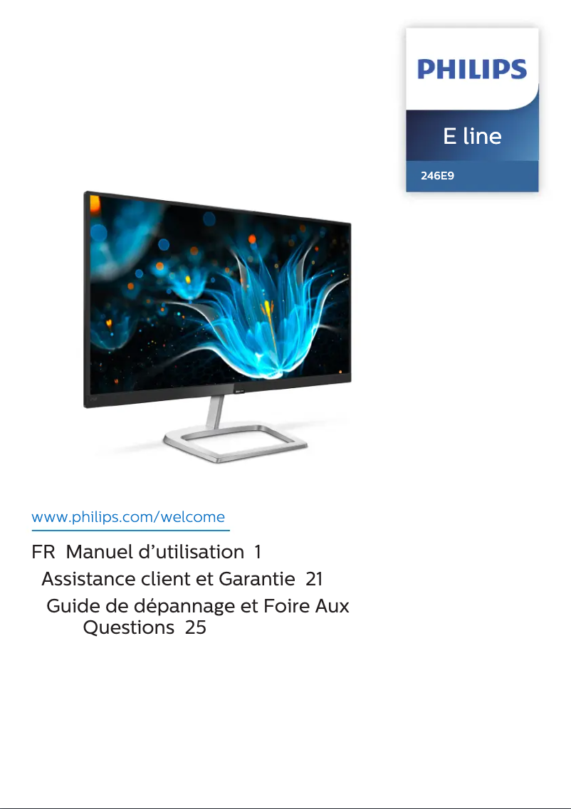 Page n°1 - Manuel utilisateur Philips E Line 246E9QDS