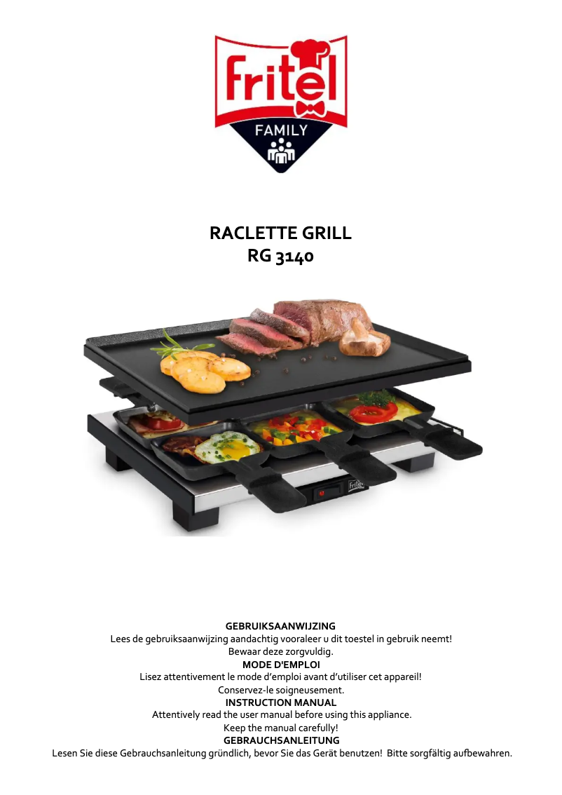 Page 1 de la notice Manuel utilisateur Fritel RG 3140