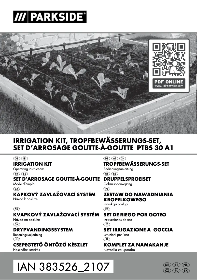Page 1 de la notice Manuel utilisateur Parkside PTBS 30 A1