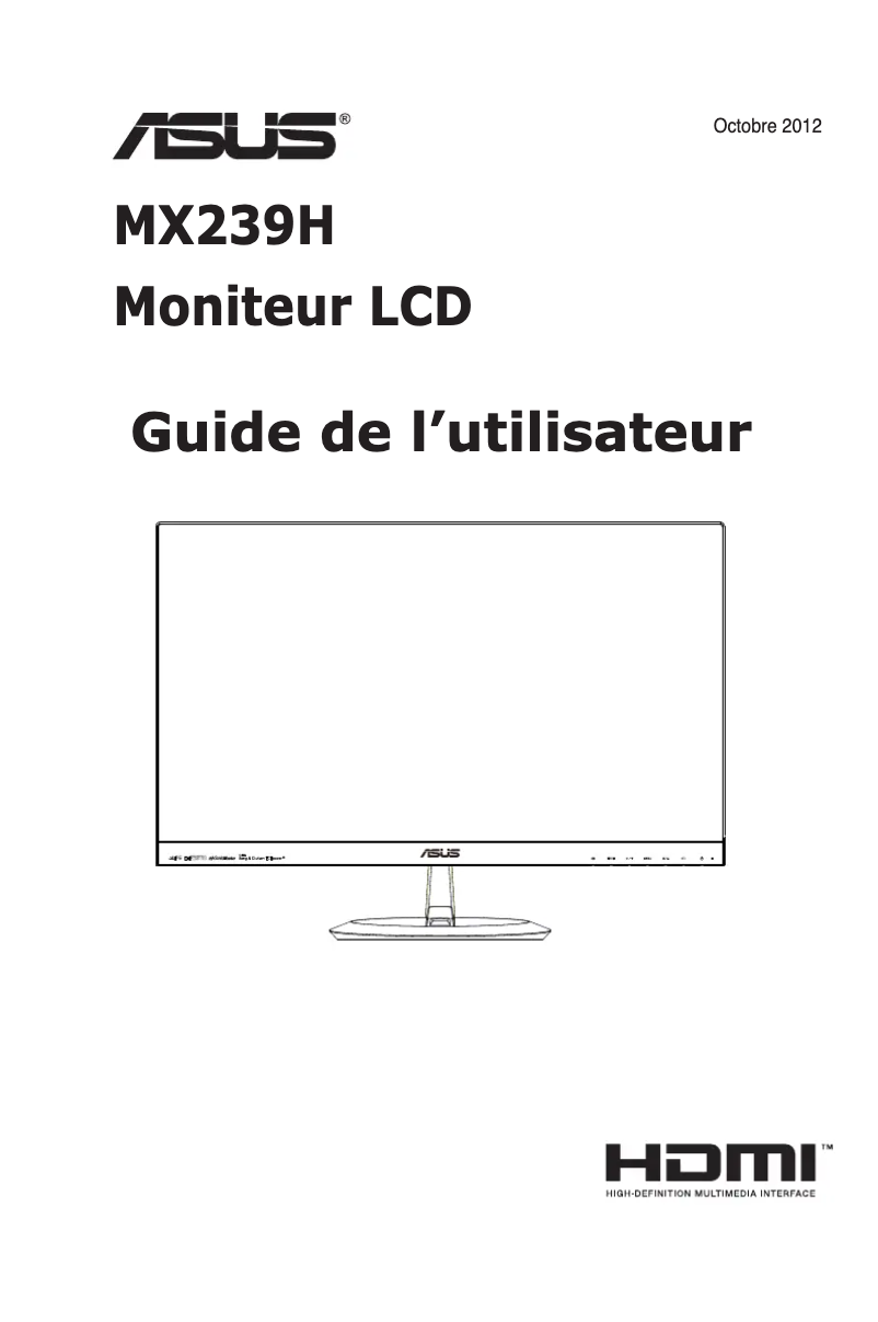 Page 1 de la notice Manuel utilisateur Asus MX239H