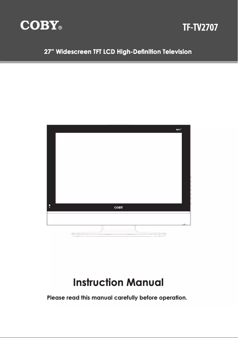 Page 1 of the manual User Manual Coby TF-TV2707