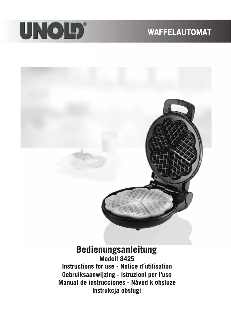 Page 1 de la notice Manuel utilisateur Unold 8425