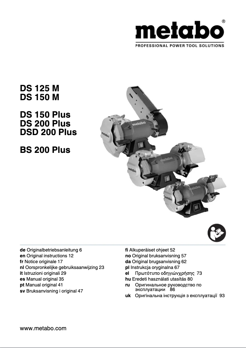 Page 1 of the manual User Manual Metabo BS 200 Plus