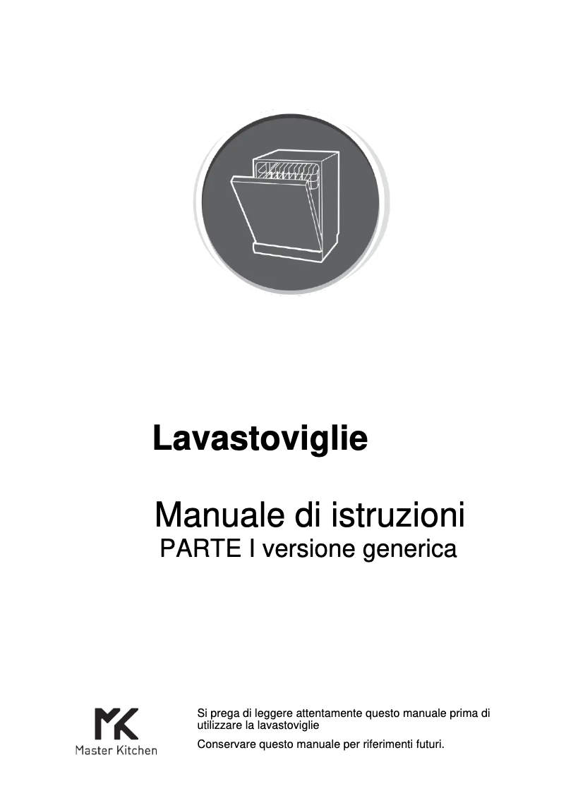 Page 1 de la notice Manuel utilisateur Master Kitchen MKDW FI60514 EP E