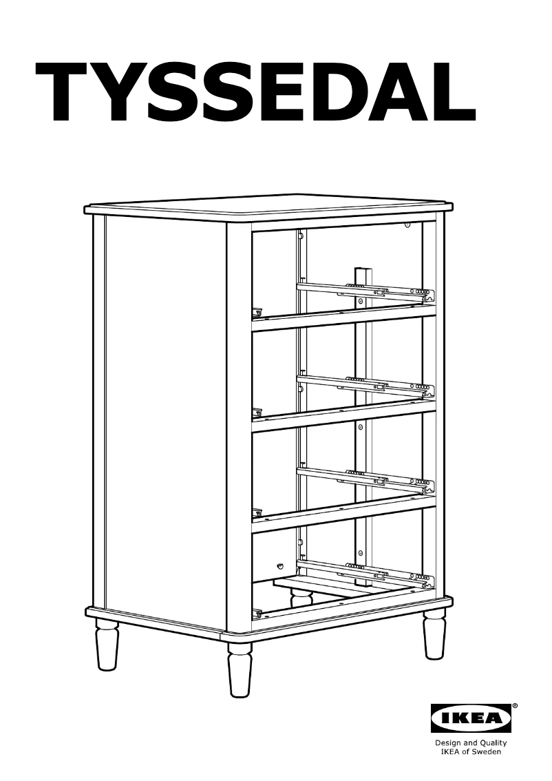 Page 1 de la notice Manuel utilisateur Ikea TYSSEDAL (4 drawers)