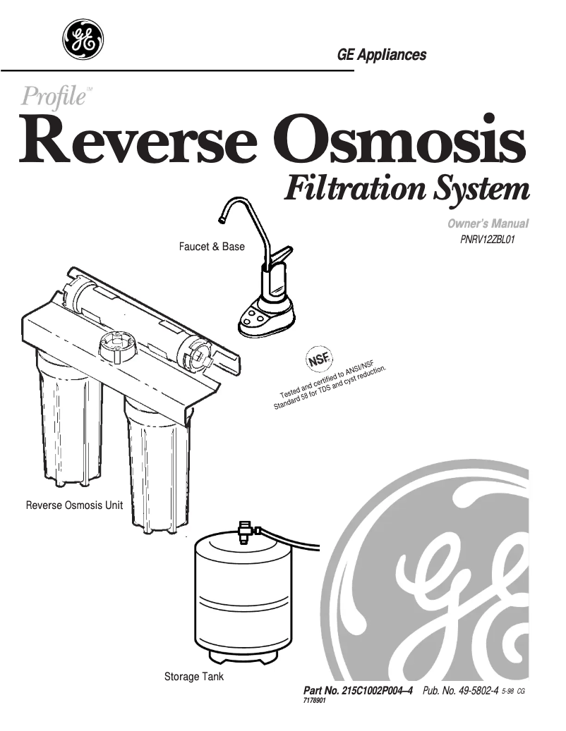 Página 1 del manual Manual de uso y mantenimiento GE Profile PNRV12ZBL