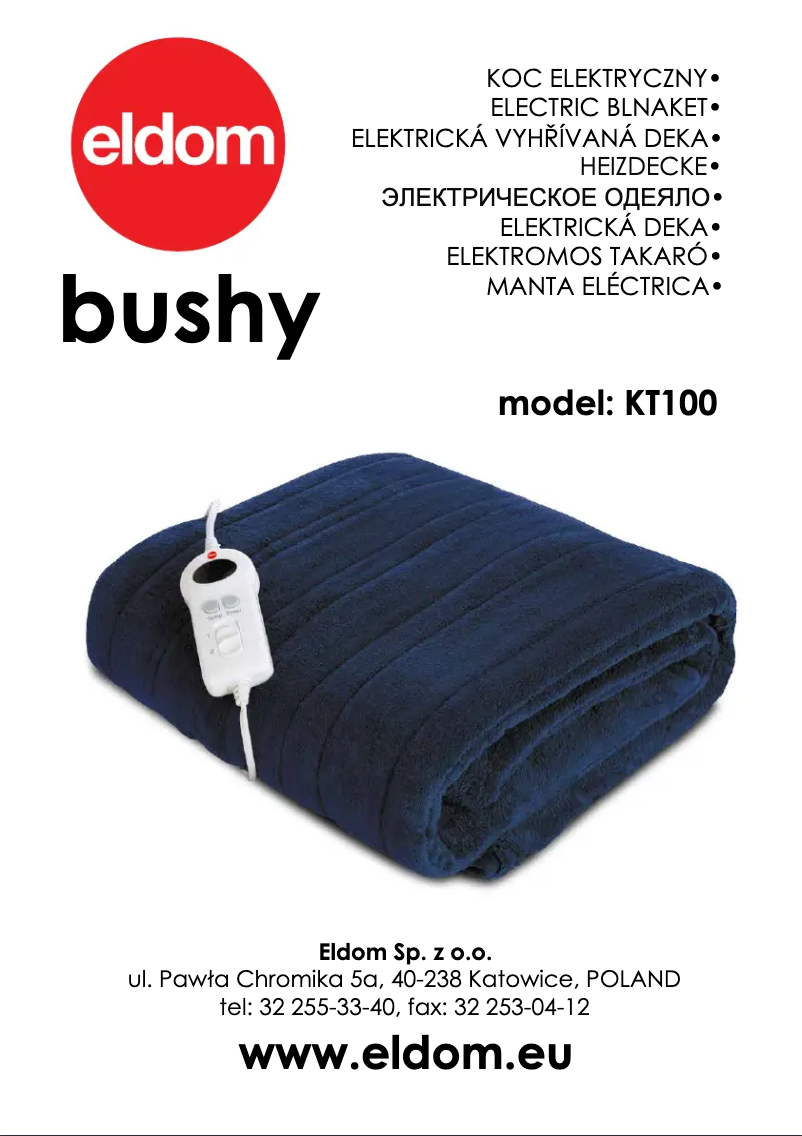 Página 1 del manual Manual de usuario Eldom Bushy KT100