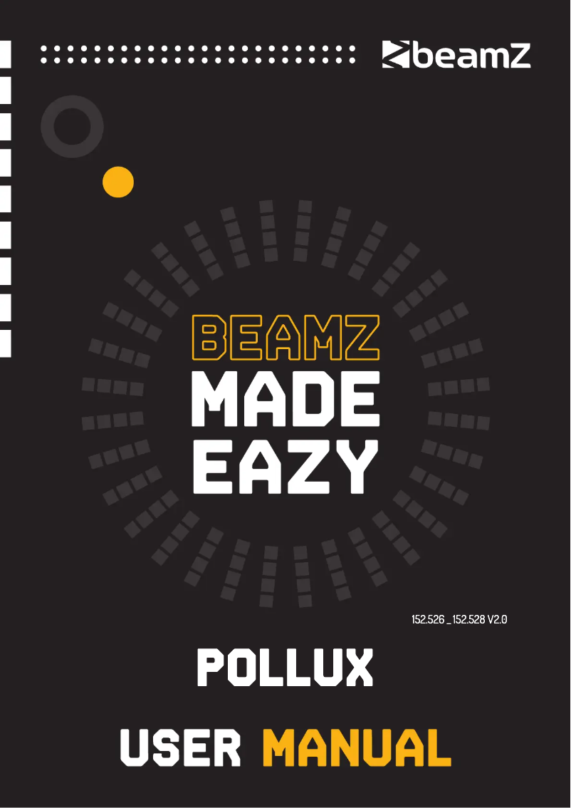 Page 1 de la notice Manuel utilisateur BeamZ Pollux 2500