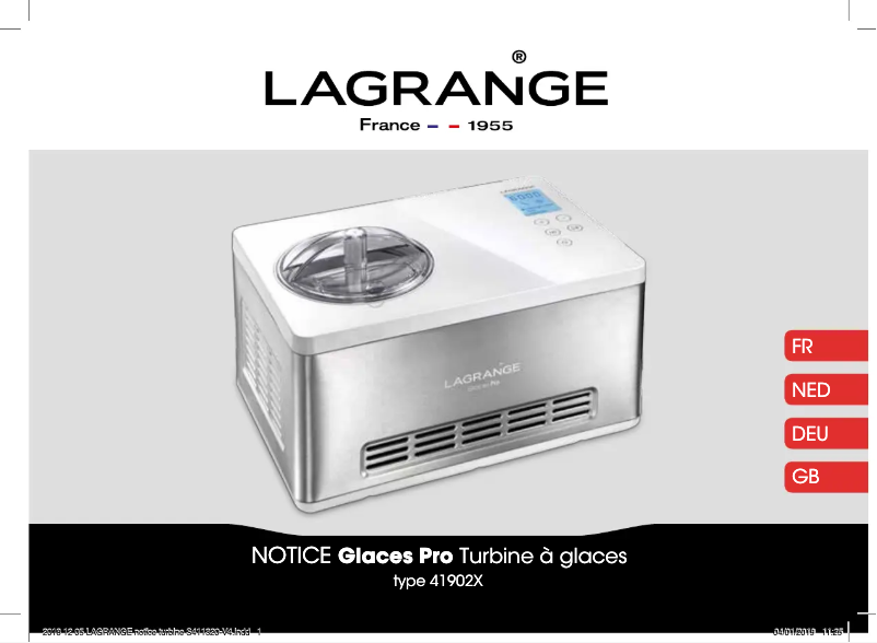 Page 1 of the manual User Manual Lagrange 419022