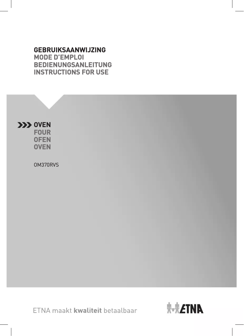 Page 1 de la notice Manuel utilisateur Etna OM370RVS