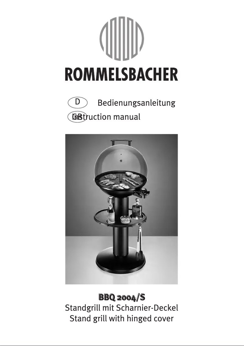 Page 1 de la notice Manuel utilisateur Rommelsbacher BBQ 2004 S