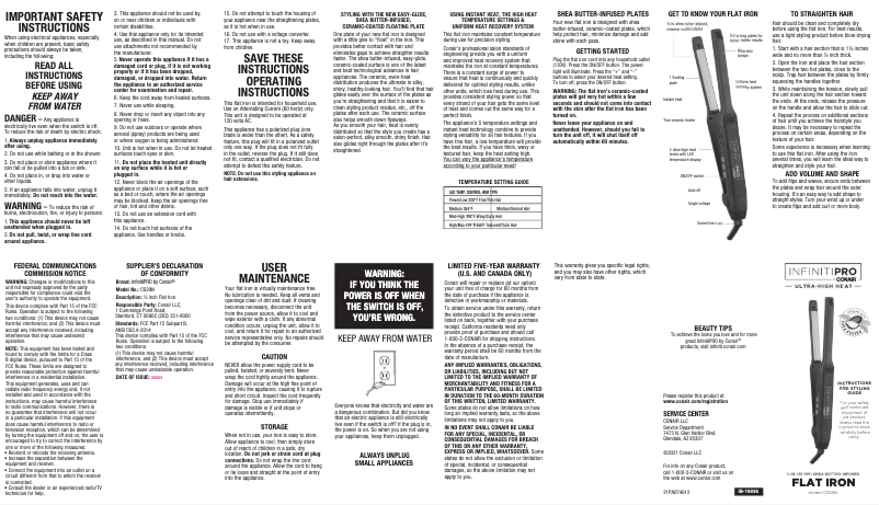 Page 1 de la notice Manuel utilisateur Conair CS29N