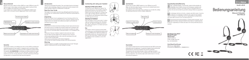 Page 1 de la notice Manuel utilisateur freeVoice SoundPro 430 UC Mono