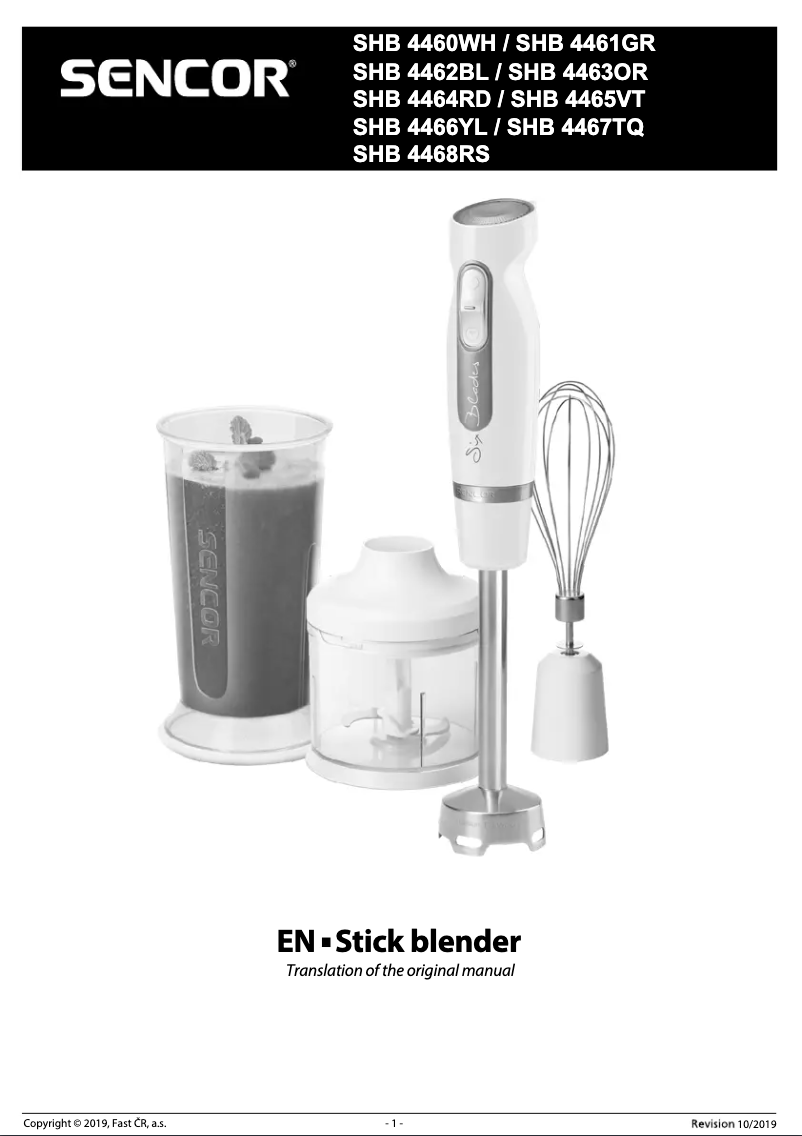 Página 1 del manual Manual de usuario Sencor SHB 4467TQ