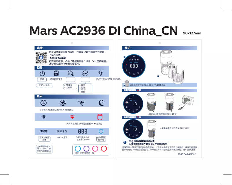 Page 1 of the manual Quick Start Guide Philips AC2936