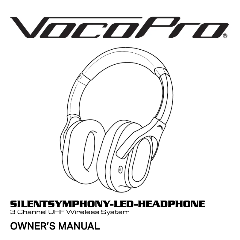 Page 1 de la notice Manuel utilisateur Vocopro Silent Disco