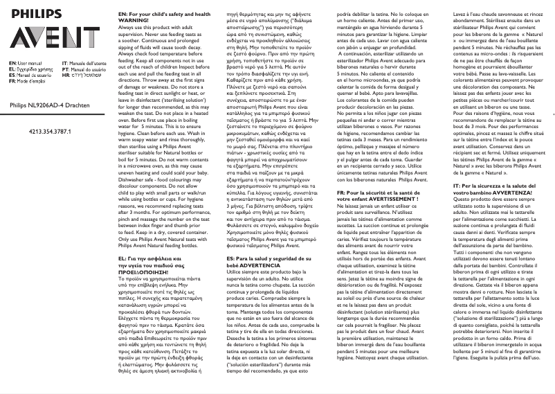 Page 1 de la notice Manuel utilisateur Philips Avent SCF657