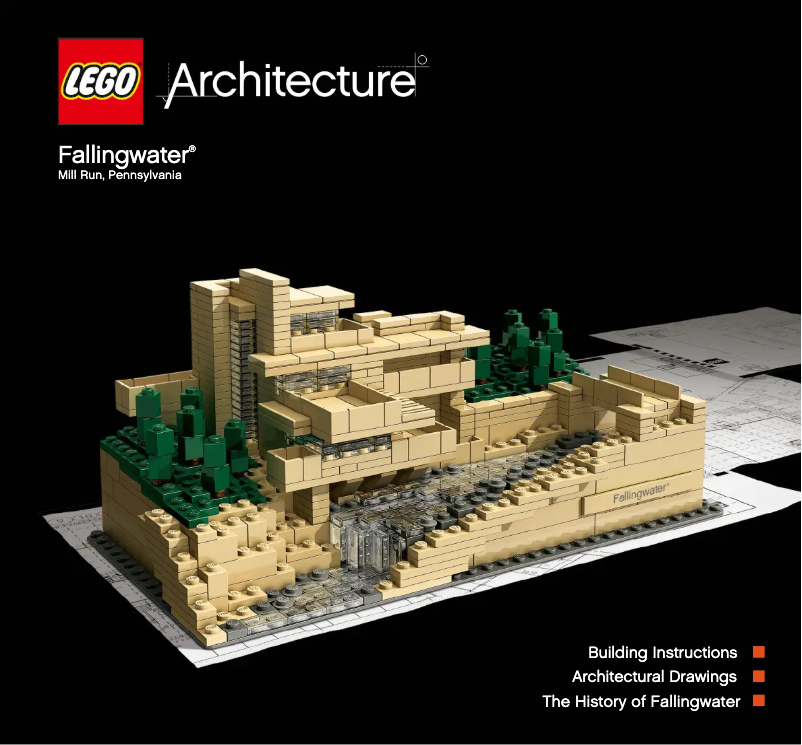 Page 1 de la notice Manuel utilisateur Lego Fallingwater 21005