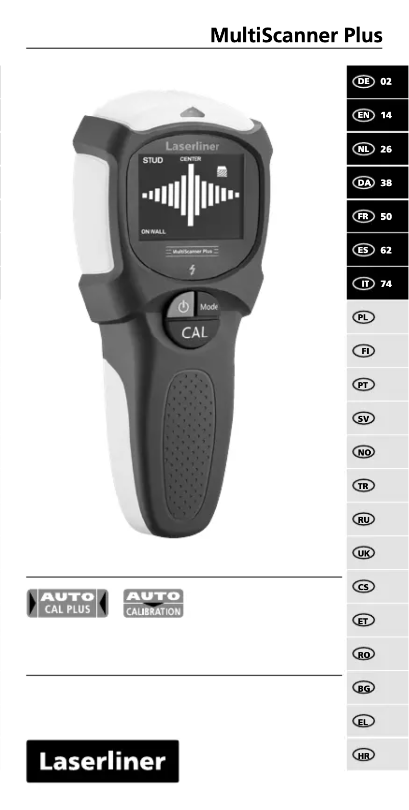 Page 1 de la notice Manuel utilisateur Laserliner MultiScanner Plus