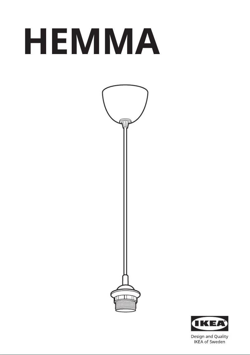 Page 1 de la notice Manuel utilisateur Ikea HEMMA 005.237.87